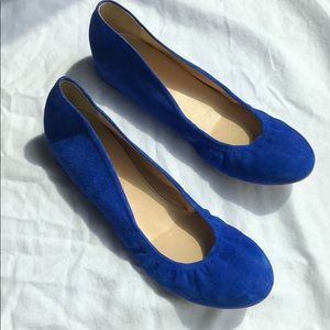 Jcrew electric blue flats in Size 9
